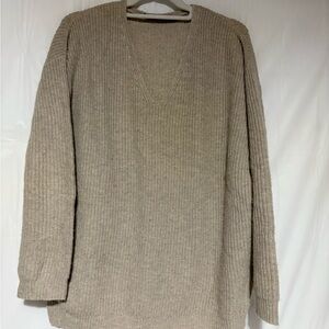 Jenni Kayne Taupe V-Neck Sweater